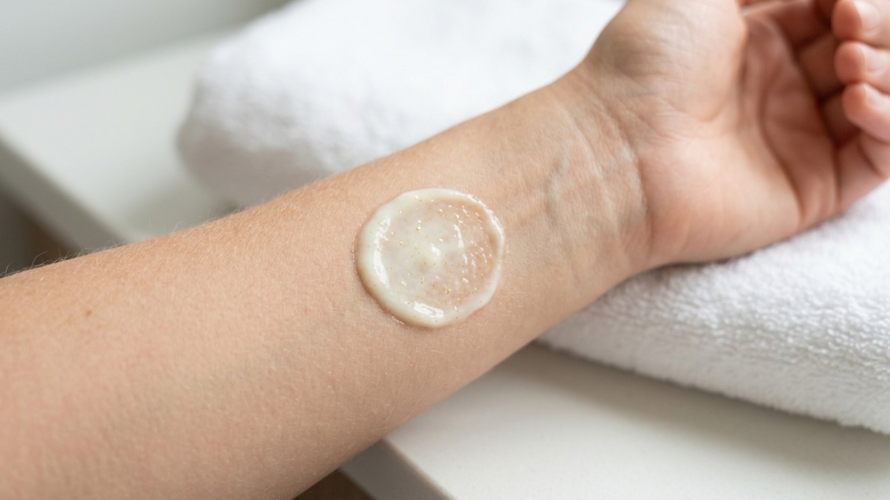 O iogurte natural com mel promove uma esfoliação suave e hidrata profundamente a pele para um brilho imediato. – Imagem gerada por IA