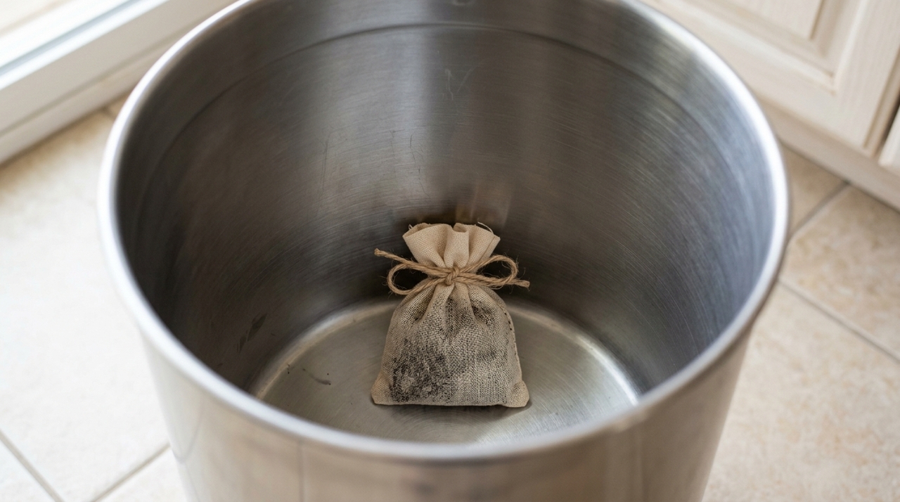 O pó de café usado funciona como um aliado para amenizar maus odores em determinados pontos da cozinha.