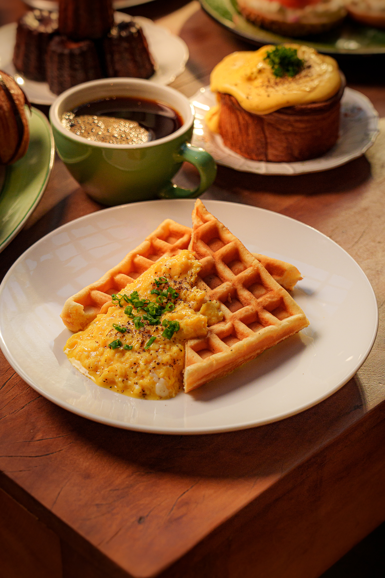 Entre as novidades do brunch de 11 anos da Pão Com Carne está o waffle (R$ 55)