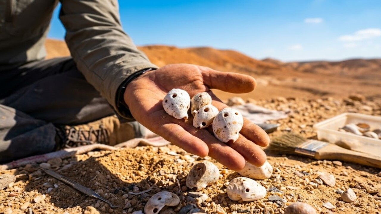 As conchas marinhas perfuradas encontradas no deserto do Negev, em Israel, revelam que antigos grupos humanos usavam verdadeiras “joias de praia”