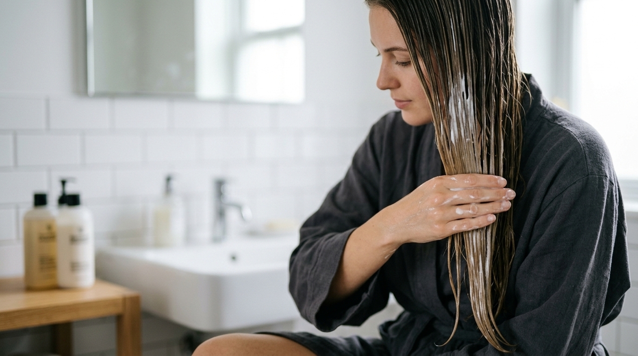 O shampoo foi desenvolvido principalmente para remover oleosidade, suor, partículas e resíduos acumulados no couro cabeludo e nos fios.
