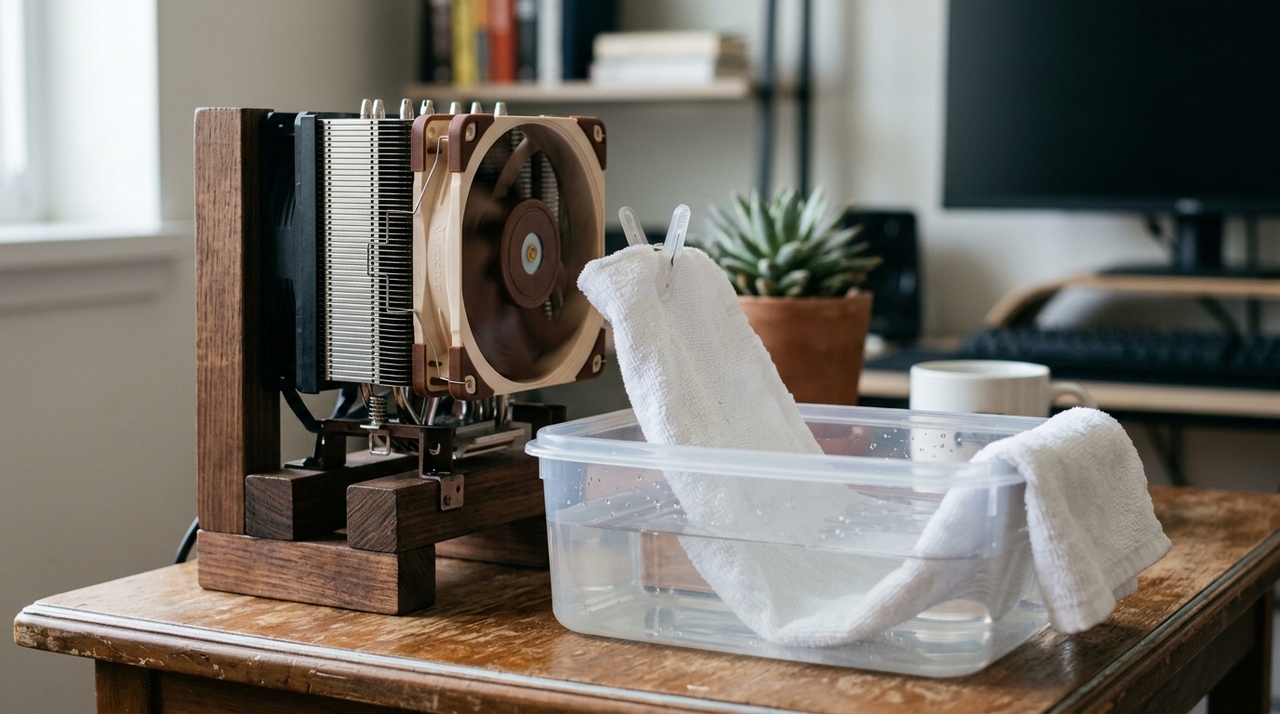 Para quem quer tentar essa adaptação em casa, é possível montar um sistema básico com poucos materiais, observando sempre a estabilidade e o posicionamento dos itens