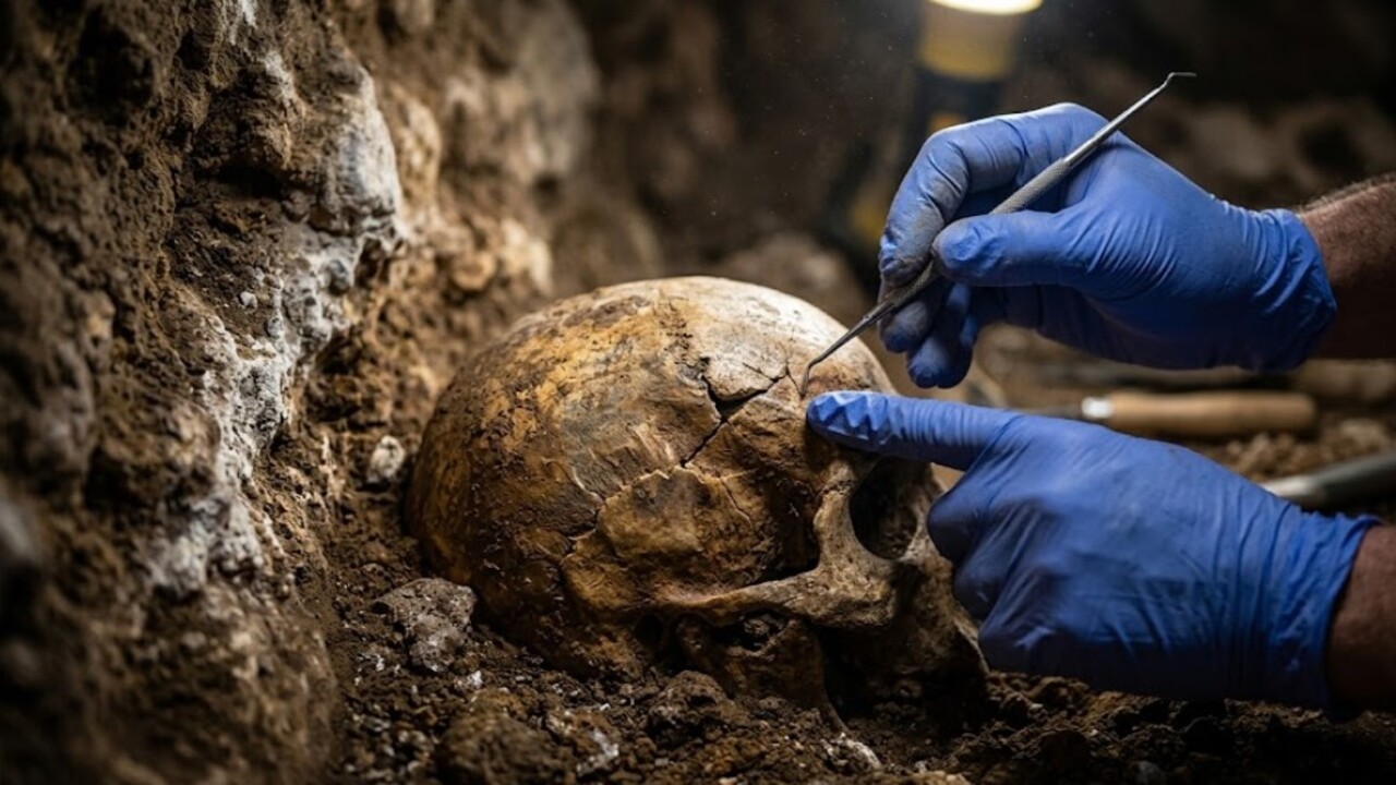 Um crânio encontrado na caverna de Qafzeh, em Israel, revelou o que pode ser o mais antigo caso documentado de violência humana