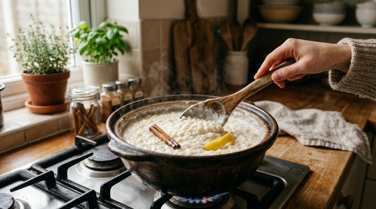 Esse cuidado muda bastante o resultado final porque o arroz precisa de tempo para abrir corpo sem perder delicadeza.