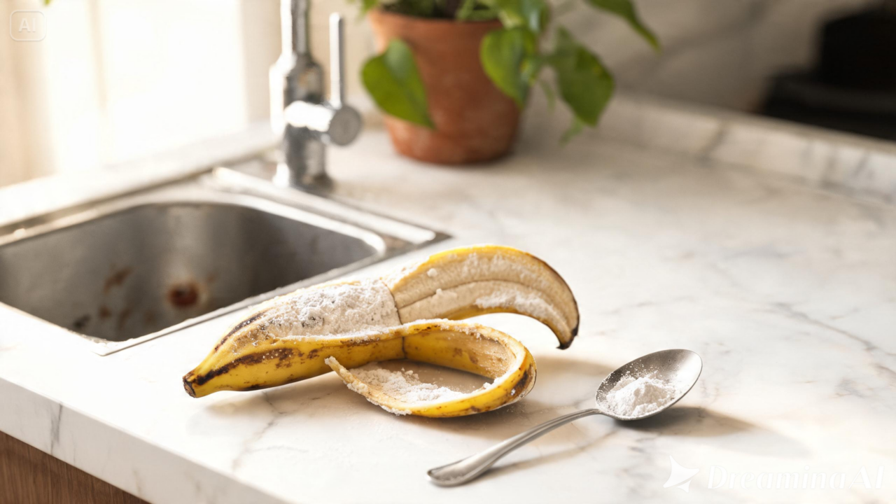 Baixo custo, reaproveitamento e praticidade: conheça os usos da mistura de casca de banana com bicarbonato no dia a dia.