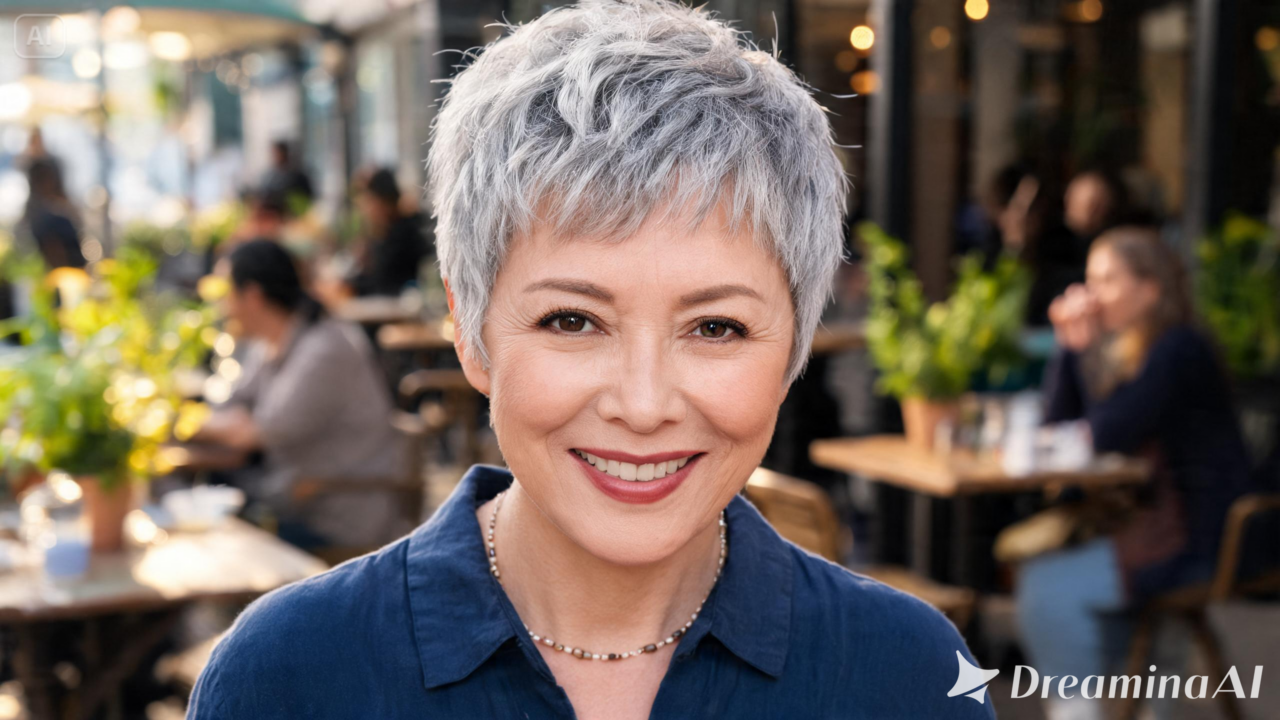 Pixie em camadas, com franja lateral ou estilo sal e pimenta: confira opções de cabelos curtos para mulheres maduras.