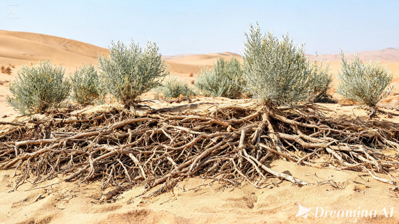 Uma planta que desafia o deserto: veja como o Calligonum consegue florescer na areia e devolver estabilidade a paisagens áridas.