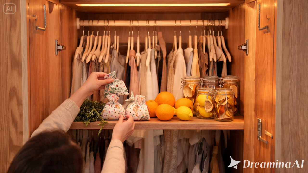 Veja como reaproveitar cascas de laranja, limão e tangerina para criar um aromatizador natural simples e econômico para armários.