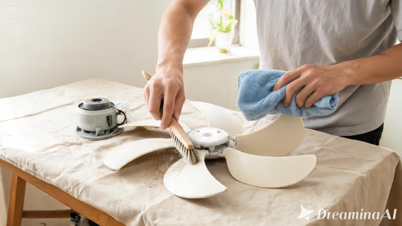 Descubra como limpar o ventilador de forma prática com saco plástico, desengordurante e poucos materiais, mantendo o aparelho eficiente.