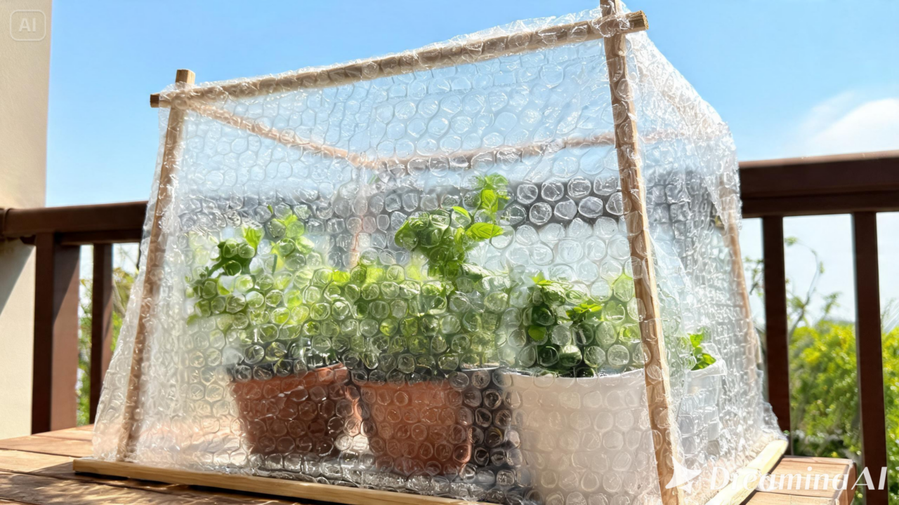 Aprenda como usar plástico bolha em vasos, os benefícios do isolamento térmico e os cuidados para evitar fungos e abafamento.