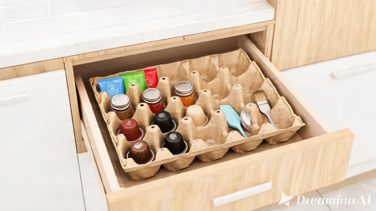Caixa de ovos pode virar um organizador elegante. Saiba quais materiais usar e como criar essa peça artesanal em casa.