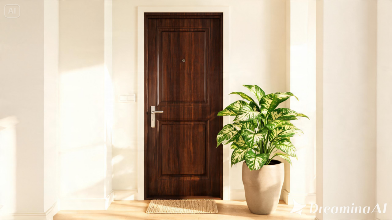 Comigo-ninguém-pode na porta protege a casa? Entenda o simbolismo popular e os riscos que a planta pode oferecer.