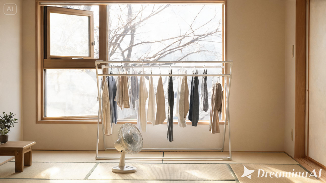 Aprenda a organizar o varal com a técnica japonesa que ajuda a secar roupas em ambientes internos de forma mais eficiente.