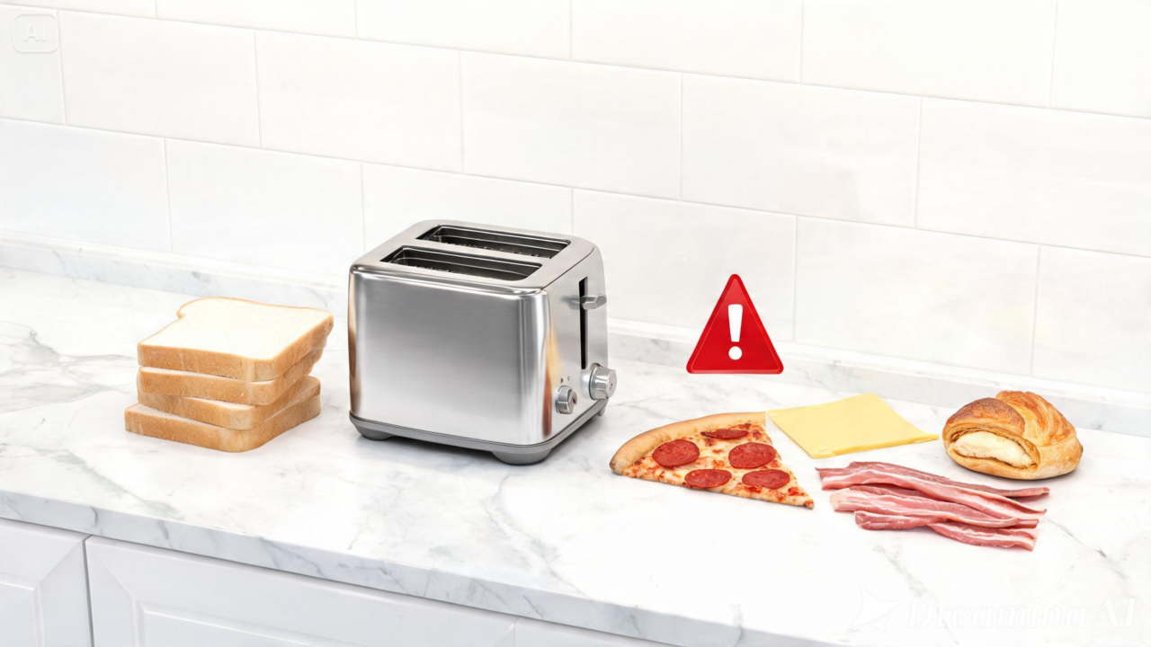 Pizza, queijo e outros alimentos podem causar problemas na torradeira. Entenda os riscos e como usar o eletrodoméstico com segurança.