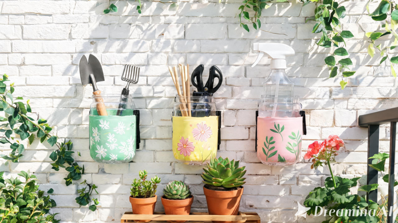 Aprenda a montar um organizador para vasos com garrafas recicladas e crie um jardim vertical gastando pouco.