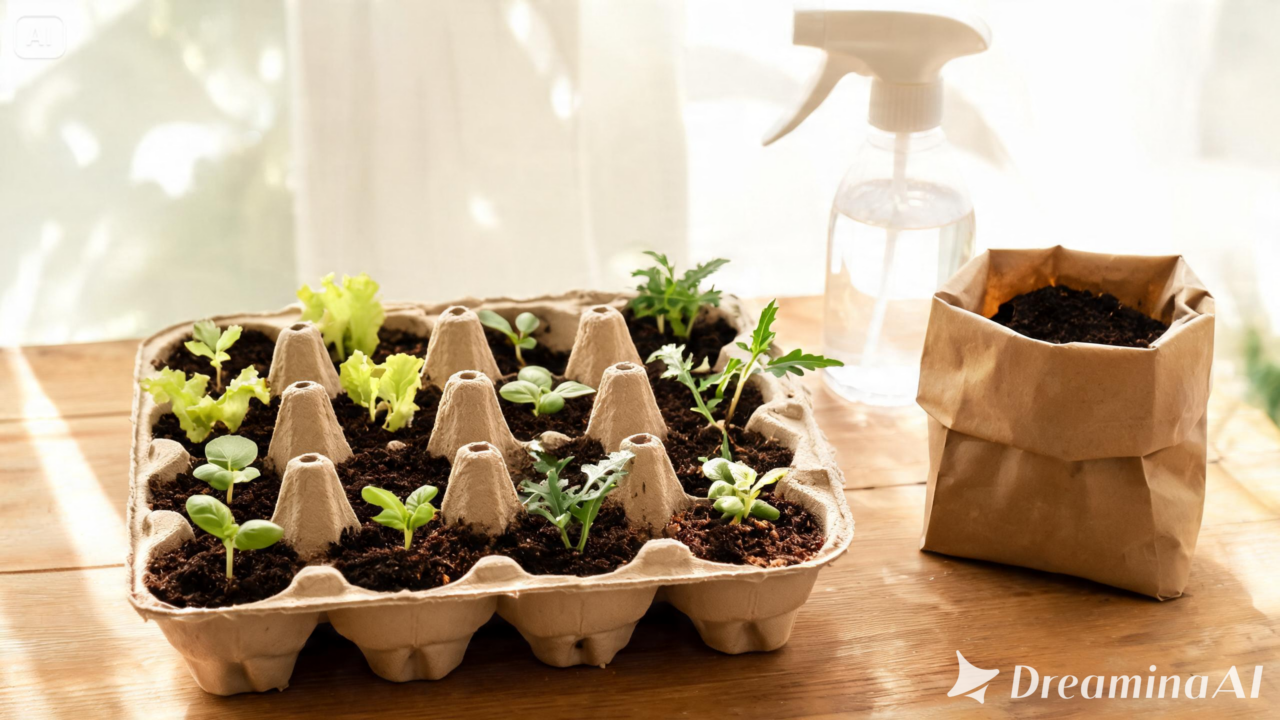 Aprenda a produzir mudas de hortaliças em caixas de ovos e conheça os cuidados para garantir uma boa germinação.