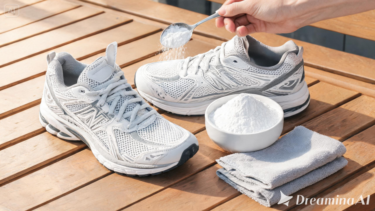 Diga adeus ao mau cheiro nos calçados! Saiba como aplicar bicarbonato de sódio nos sapatos, o tempo ideal de ação e como proteger materiais delicados.