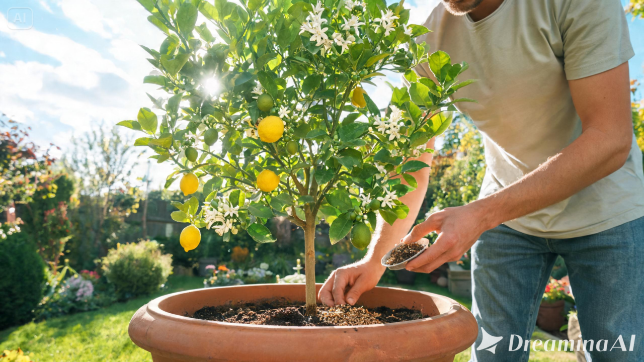 Dicas fáceis para o seu limoeiro carregar de frutos! Saiba como adubar com composto orgânico, podar os galhos certos e regar sem encharcar o solo.