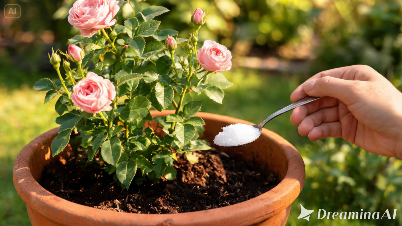 Saiba o que acontece ao colocar açúcar na terra da roseira. Confira os perigos do excesso e veja técnicas comprovadas para garantir uma boa floração.