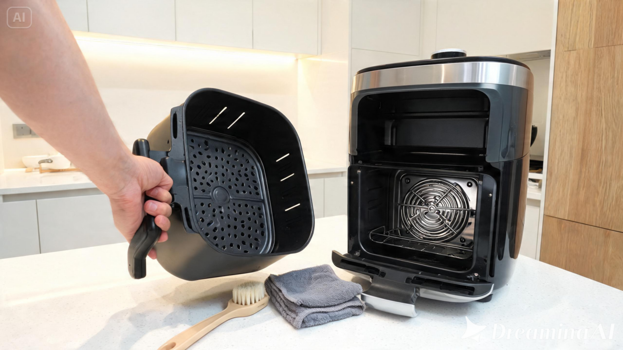 Aprenda como fazer a limpeza da air fryer da forma certa para evitar fumaça, economizar energia e garantir preparos mais uniformes.