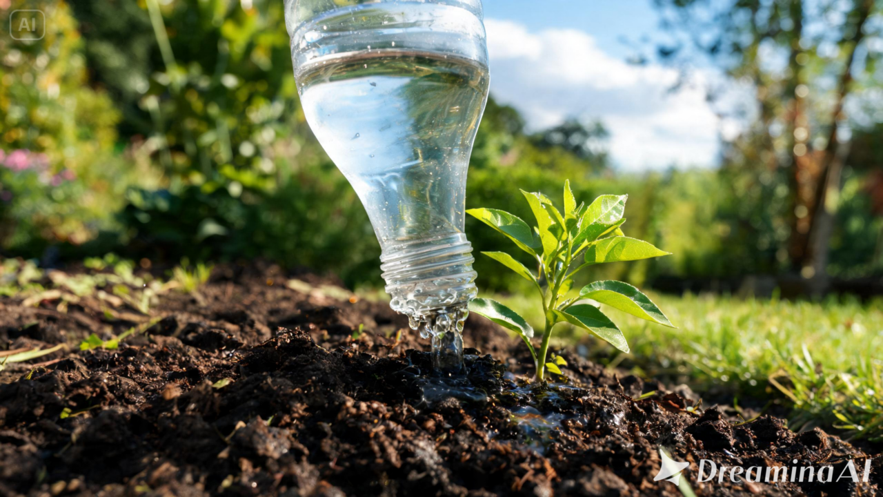 A garrafa PET pode facilitar os cuidados com o jardim. Conheça ideias para irrigar, organizar e proteger suas plantas.