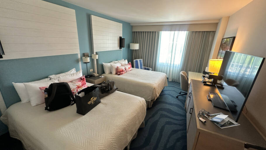 Suíte do Loews Sapphire Falls Resort, um dos hotéis do Universal Orlando Resort