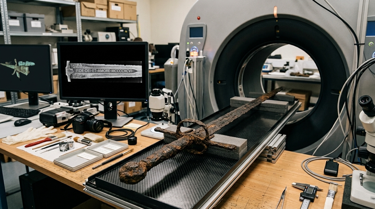 Para evitar danos permanentes, especialistas do instituto alemão Innovent utilizaram um moderno equipamento de tomografia computadorizada