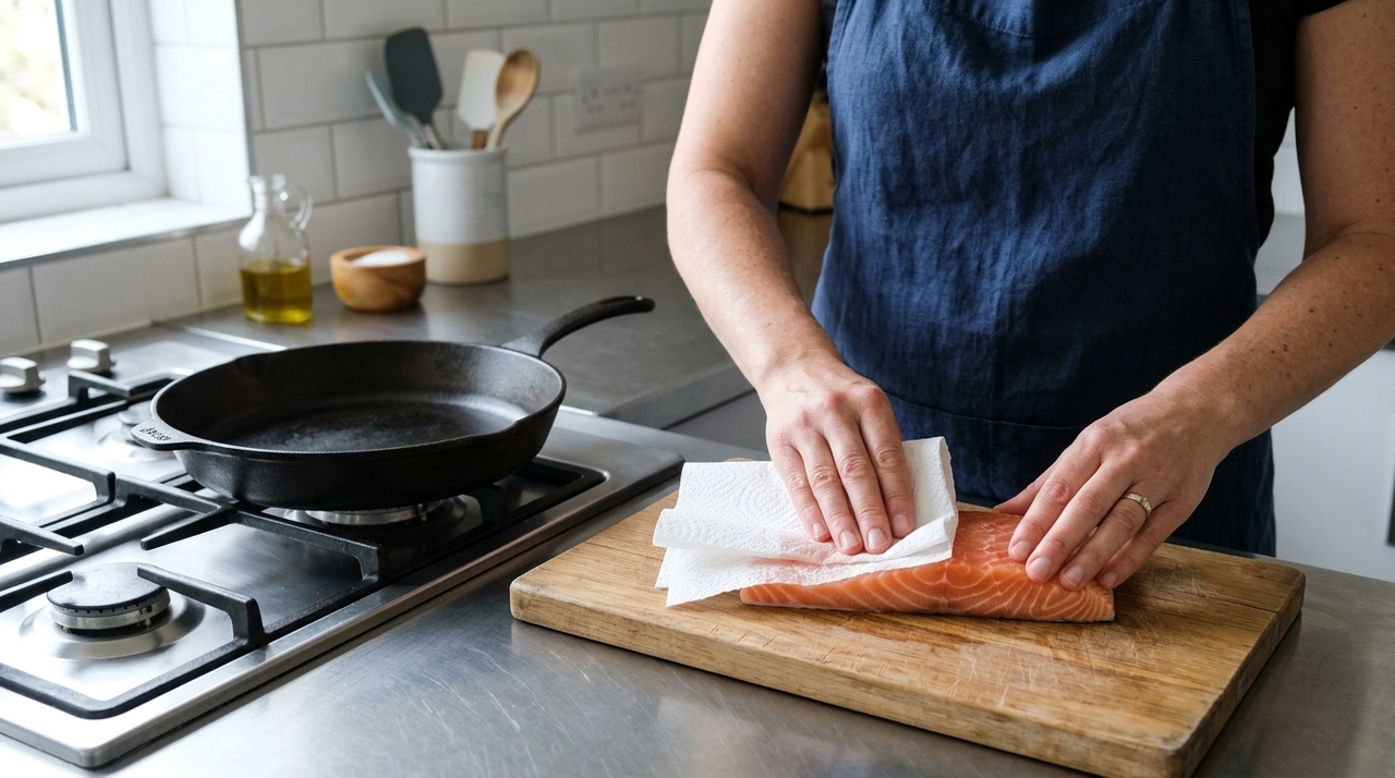 A preparação dos ingredientes e da frigideira influencia diretamente o comportamento do óleo.
