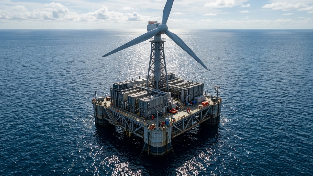 A instalação de data centers no oceano utiliza o resfriamento passivo para otimizar o processamento de inteligência artificial. – Imagem gerada por IA