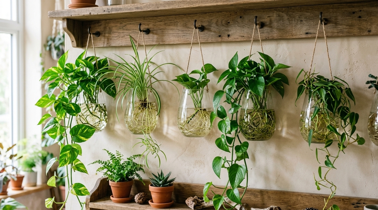 Cultivar plantas na água é uma técnica que une praticidade e decoração.