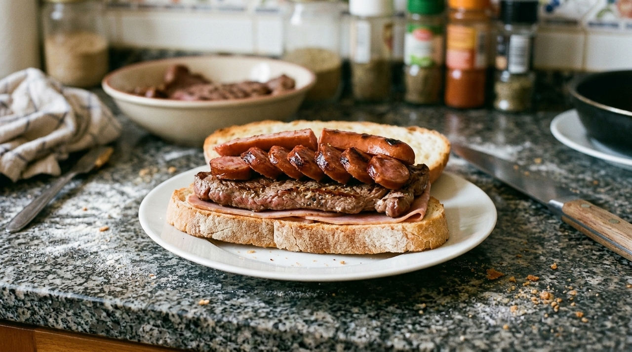 A sanduíche típica e originária do Porto é atribuída a Daniel David da Silva, cozinheiro que regressou a Portugal depois de passar pela França e Bélgica.