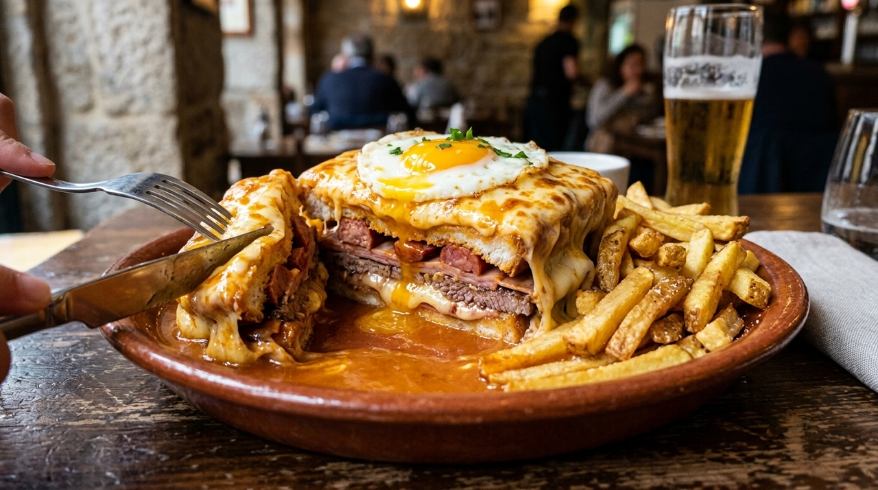 A sanduíche típica e originária do Porto é atribuída a Daniel David da Silva, cozinheiro que regressou a Portugal depois de passar pela França e Bélgica.