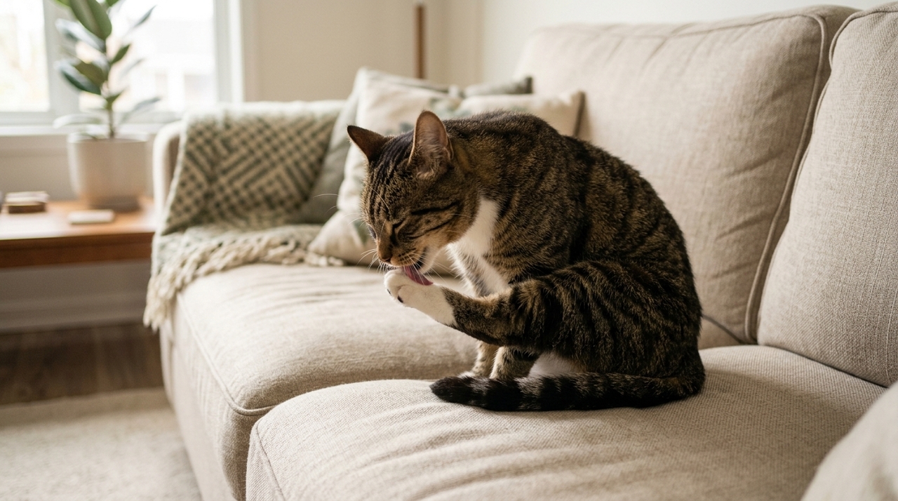 Ao contrário do que acontece com os cães, os gatos possuem um eficiente sistema de auto-higiene.