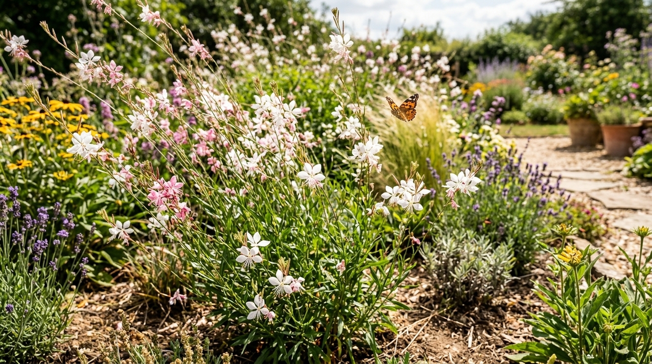 Apesar da aparência delicada, a gaura é uma planta bastante resistente