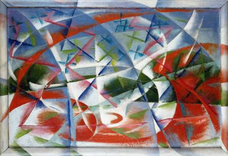 “Velocità astratta + rumore” – Giacomo Balla, 1913