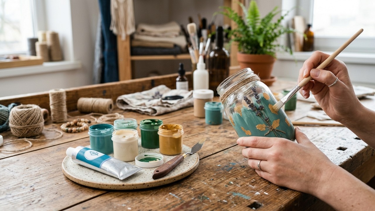 A prática do upcycling reduz o desperdício enquanto organiza e decora os ambientes com criatividade. – Imagem gerada por IA