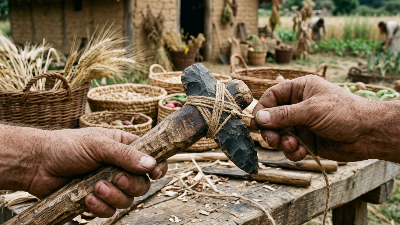 A transição para a agricultura transformou conflitos individuais em batalhas estruturadas por territórios. – Imagem gerada por IA