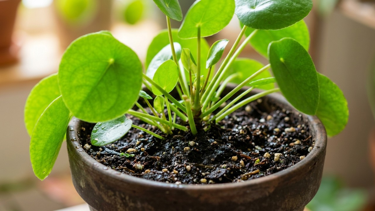 As cascas de batata funcionam como um adubo natural rico em nutrientes para fortalecer as plantas em vasos. – Imagem gerada por IA