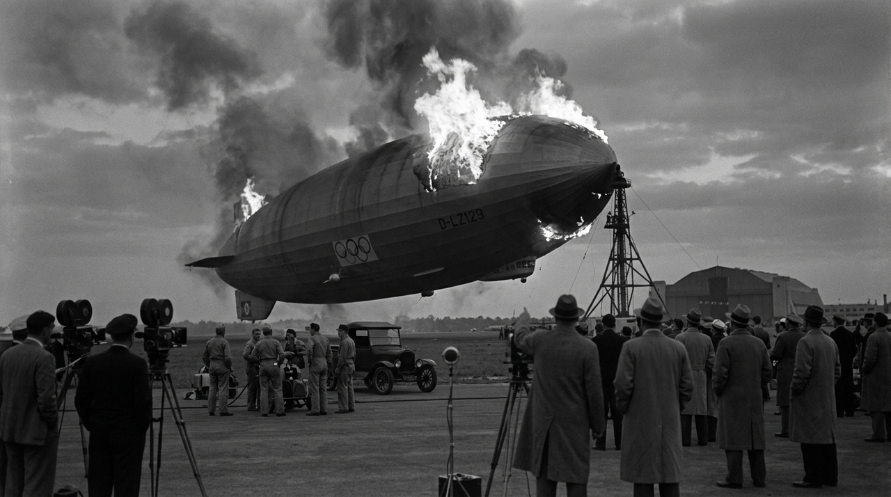 Com 245 metros de comprimento e cerca de 200 mil metros cúbicos de volume, o LZ 129 Hindenburg era uma das maiores aeronaves já construídas.