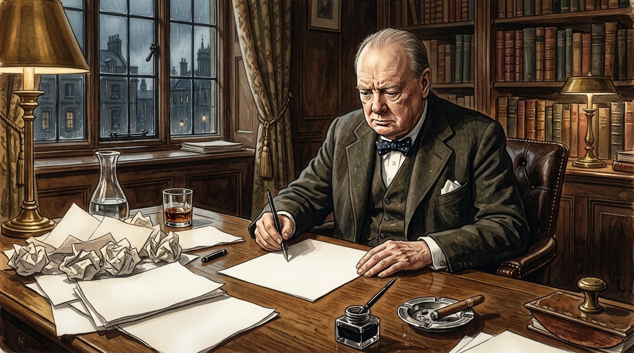 A biografia de Winston Churchill como primeiro-ministro britânico mostra uma carreira marcada por retorno, não por ascensão sem tropeços.