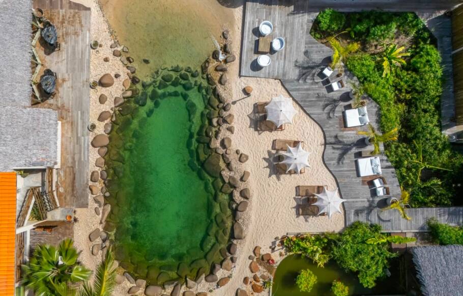 Vista aérea da Villa Pantai Boutique Hotel Atins