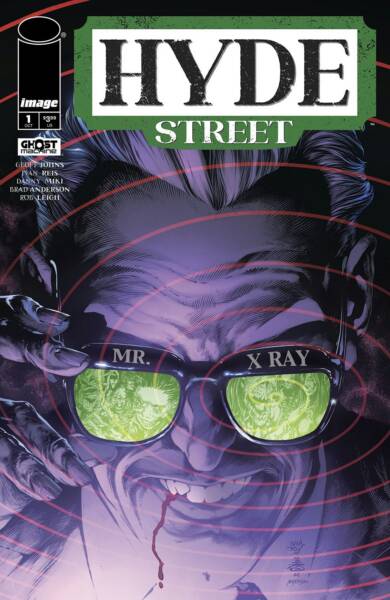 Capa da primeira edição de Hyde Street, série ilustrada por Ivan Reis com roteiro de Geoff Johns, que marca o retorno do artista ao gênero de terror.