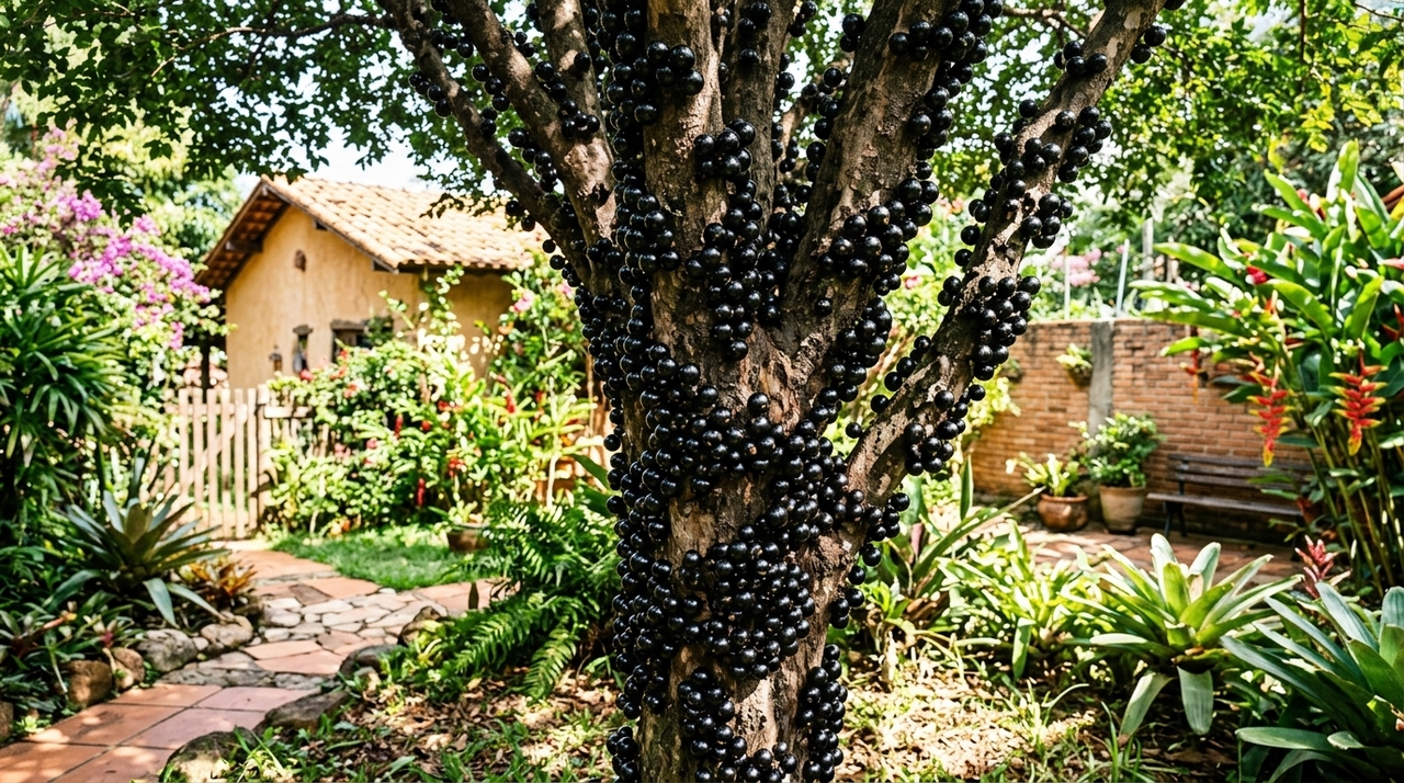 A jabuticaba é fruto de uma árvore brasileira da família das mirtáceas, nativa da Mata Atlântica.