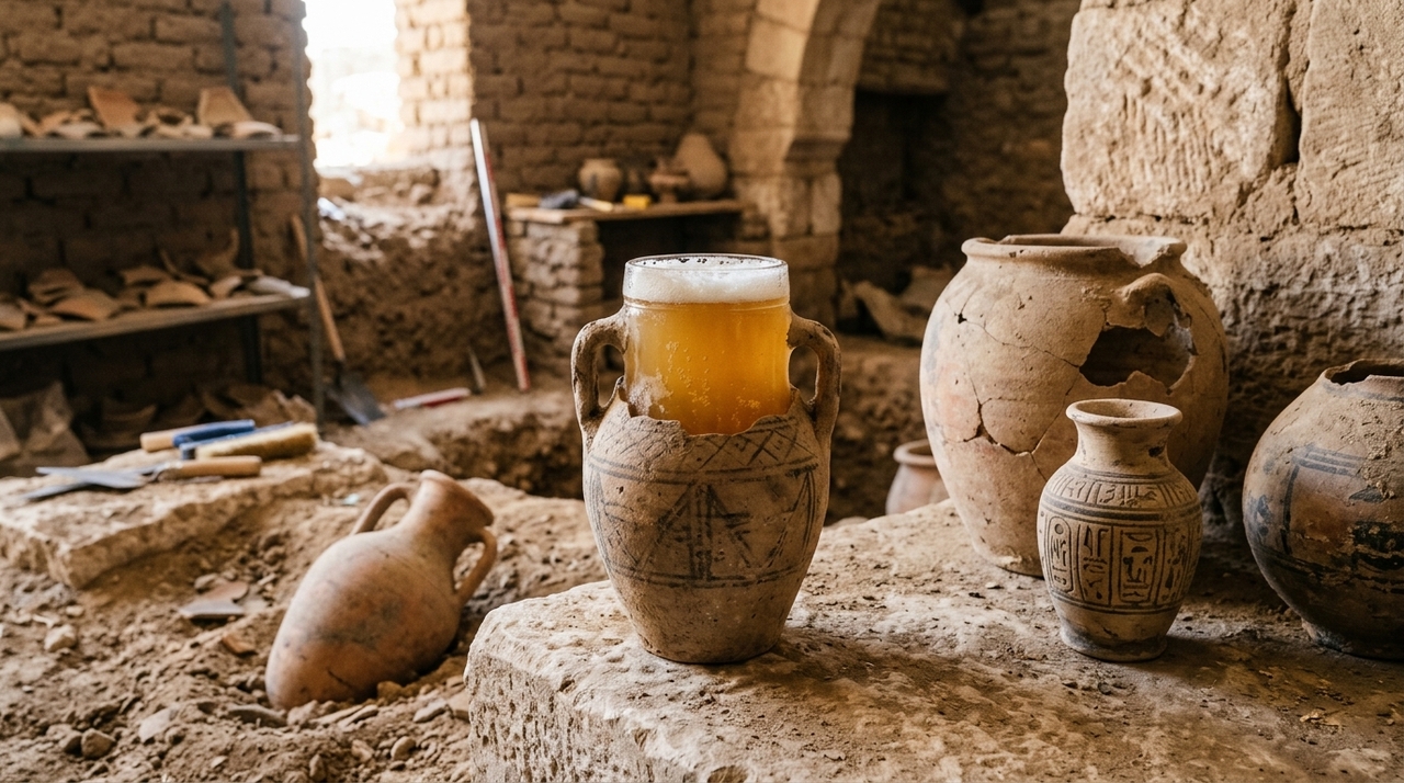 O estudo utilizou vasos de cerâmica que fizeram parte da produção de cerveja no Egito Antigo.
