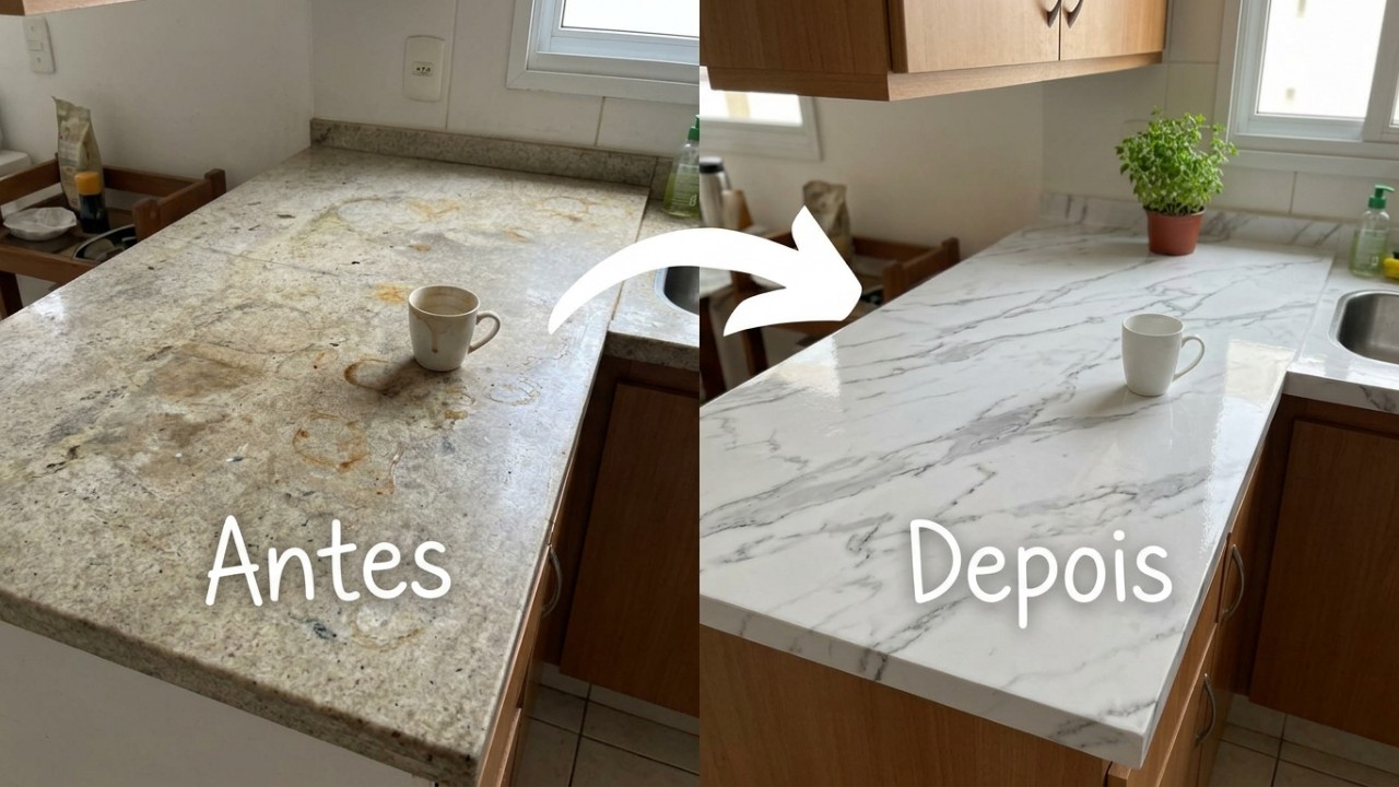 Transforme sua cozinha de forma prática e econômica com o revestimento autoadesivo. – Imagem gerada por IA