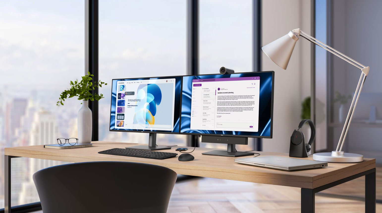 O monitor Dell Pro 27 USB-C Hub é perfeito para quem precisa executar múltiplas tarefas