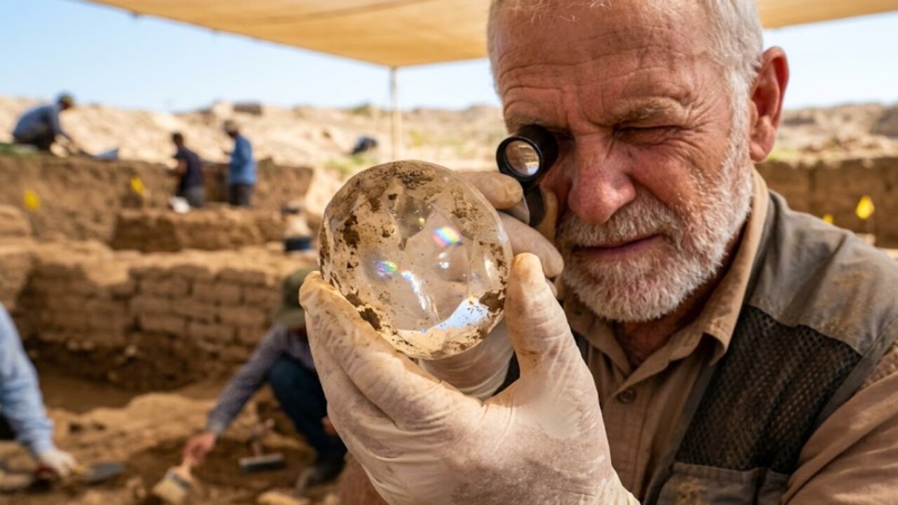 A famosa Lente de Nimrud, encontrada entre as ruínas da antiga Assíria, é uma peça de cristal de rocha que intriga arqueólogos há décadas