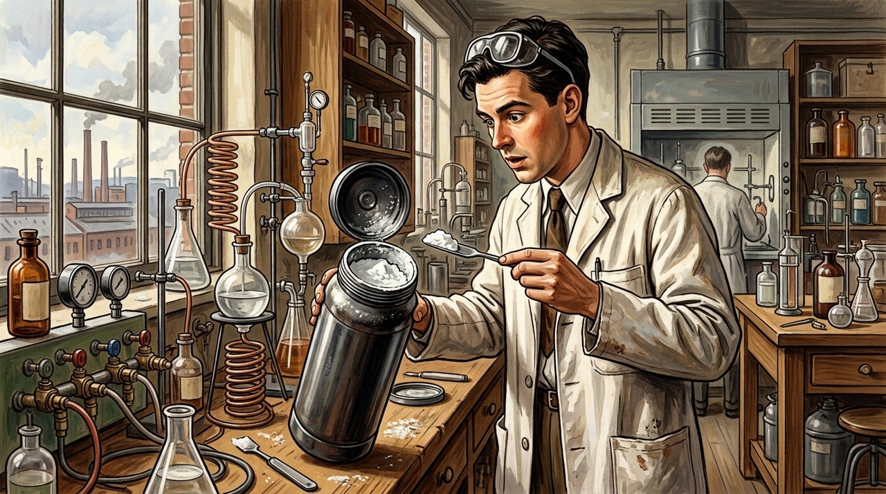 Em 1938, o químico Roy Plunkett trabalhava no desenvolvimento de um novo gás para geladeiras quando percebeu que um cilindro aparentemente vazio ainda mantinha seu peso original.