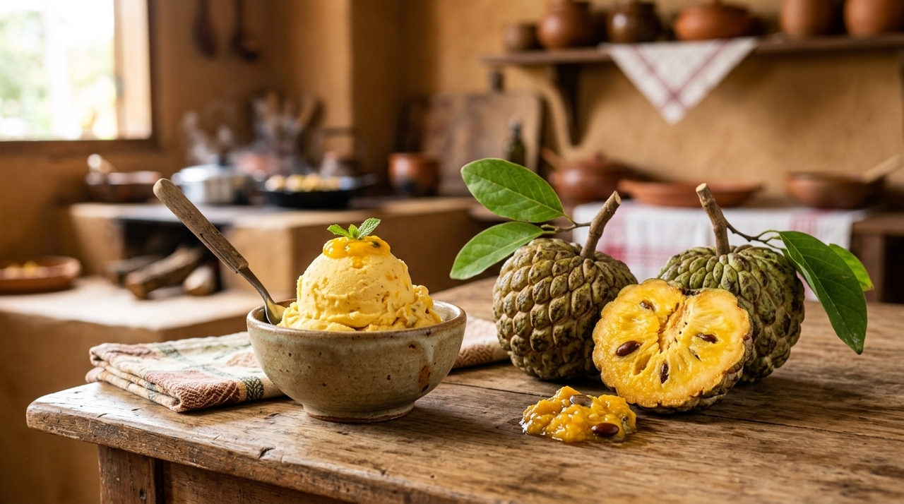 O araticum-do-cerrado pode ser consumido ao natural, mas seu cheiro forte e sua textura espessa favorecem o uso em receitas.