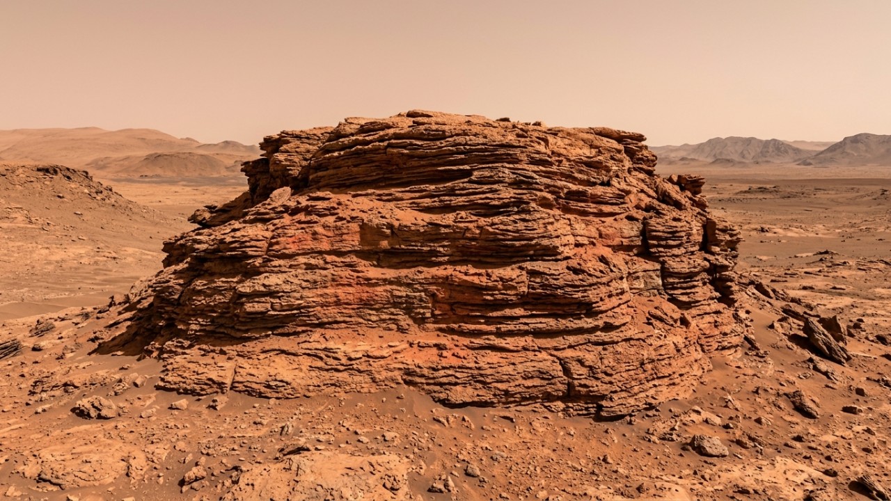 O passado úmido de Marte revela como o planeta se transformou em um deserto. – Imagem gerada por IA